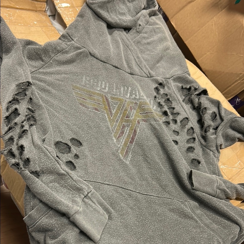 Trunk Ltd. Gray Distressed van Helan hoodie m new